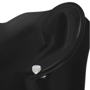 Mother of Pearl Reuleaux Triangle Silver Earrings, e390st